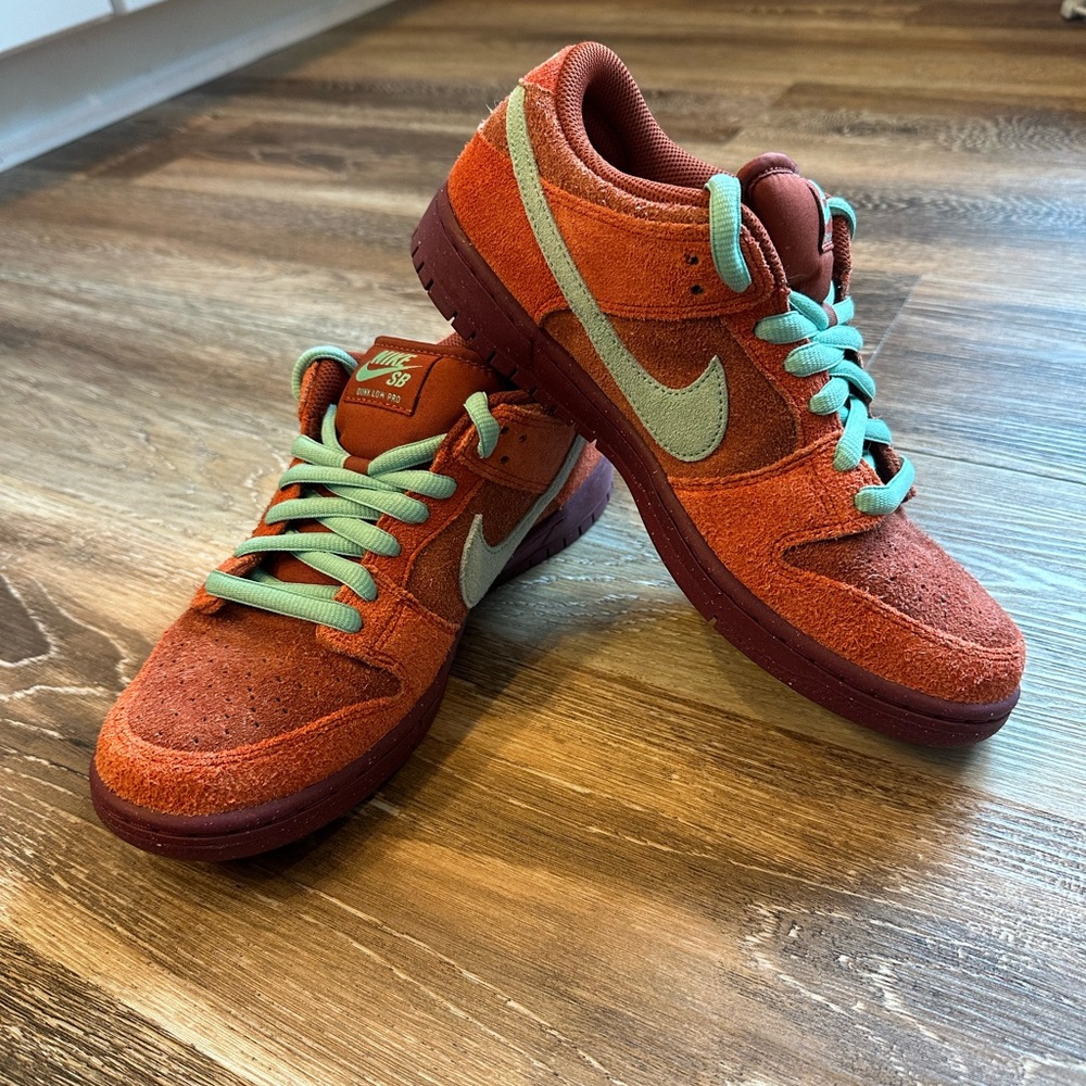 Nike SB Dunk Low Pro Rust and Aqua Sneakers